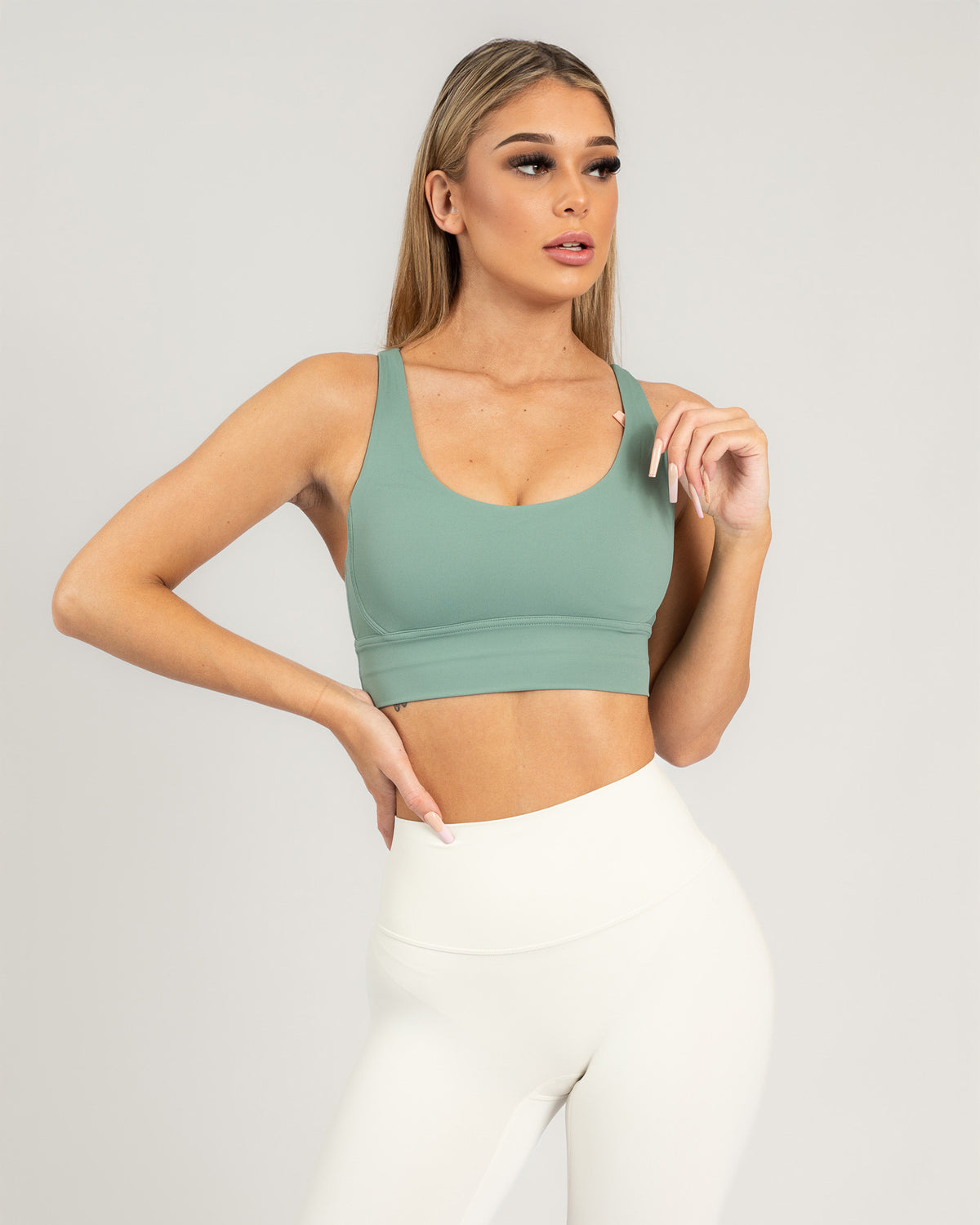 Game On Crop - Soft Mint