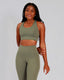 Power Sports Bra - Militar Green